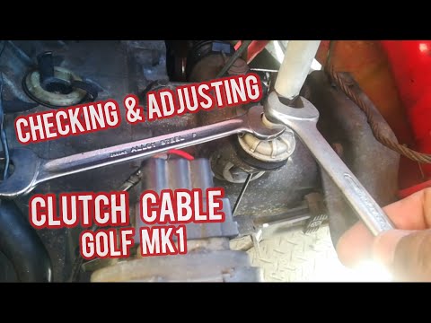 GOLF MK1 : CHECK AND ADJUST CLUTCH CABLE