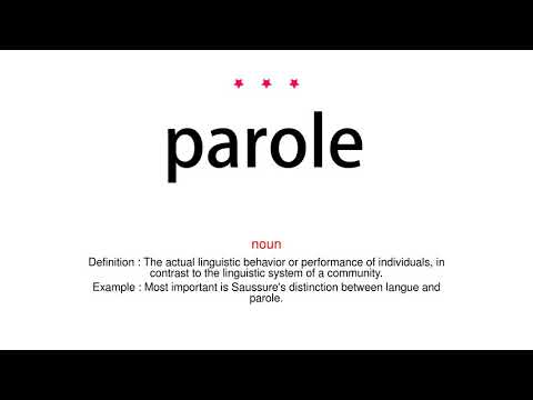 How to pronounce parole - Vocab Today