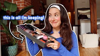 I Decluttered 100+ Blushes! (Downsizing My Makeup Collection)