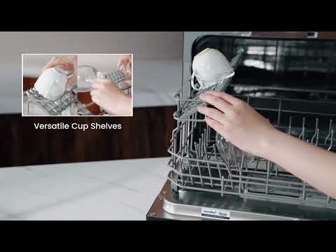 COMFEE’ Countertop Dishwasher, Energy Star Portable Dishwasher, 6 Place Settings & 8 Washing Program