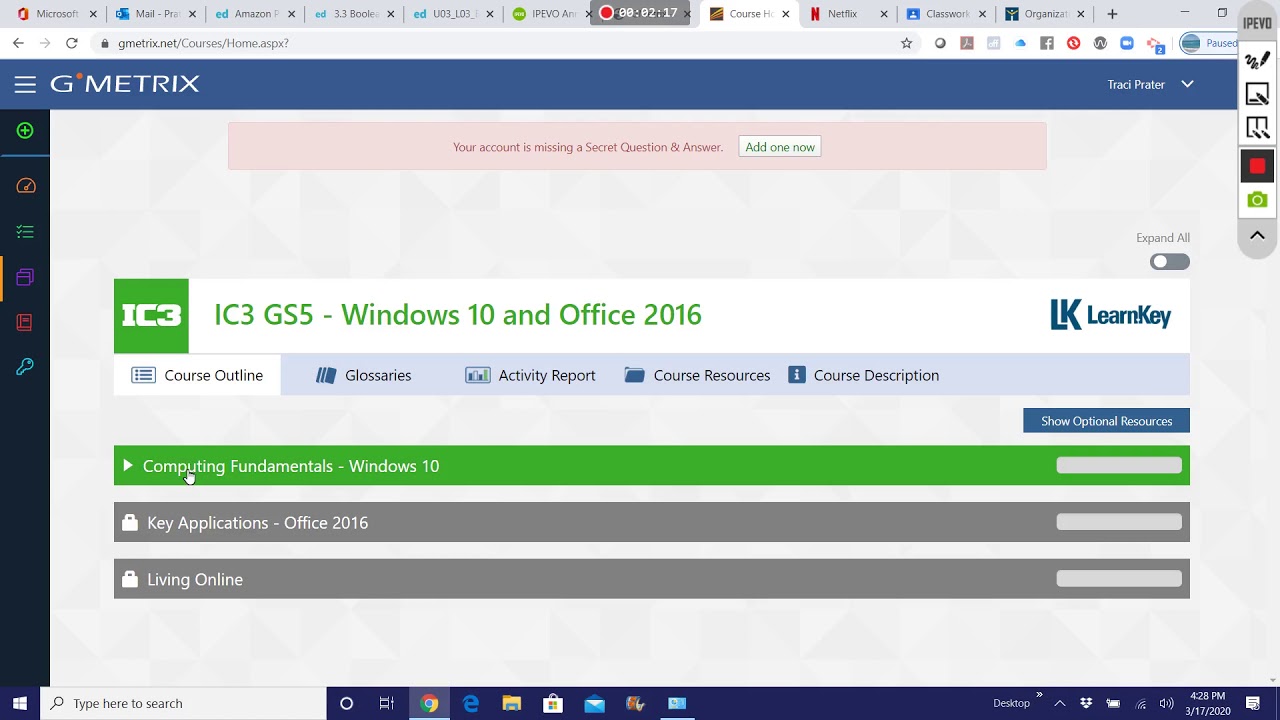 IC3 Computing Fundamentals PreAssessment