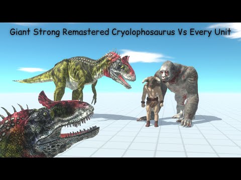 Giant Strong Remastered Cryolophosaurus Vs Every Unit ARBS |Animal Revolt Battle Simulator