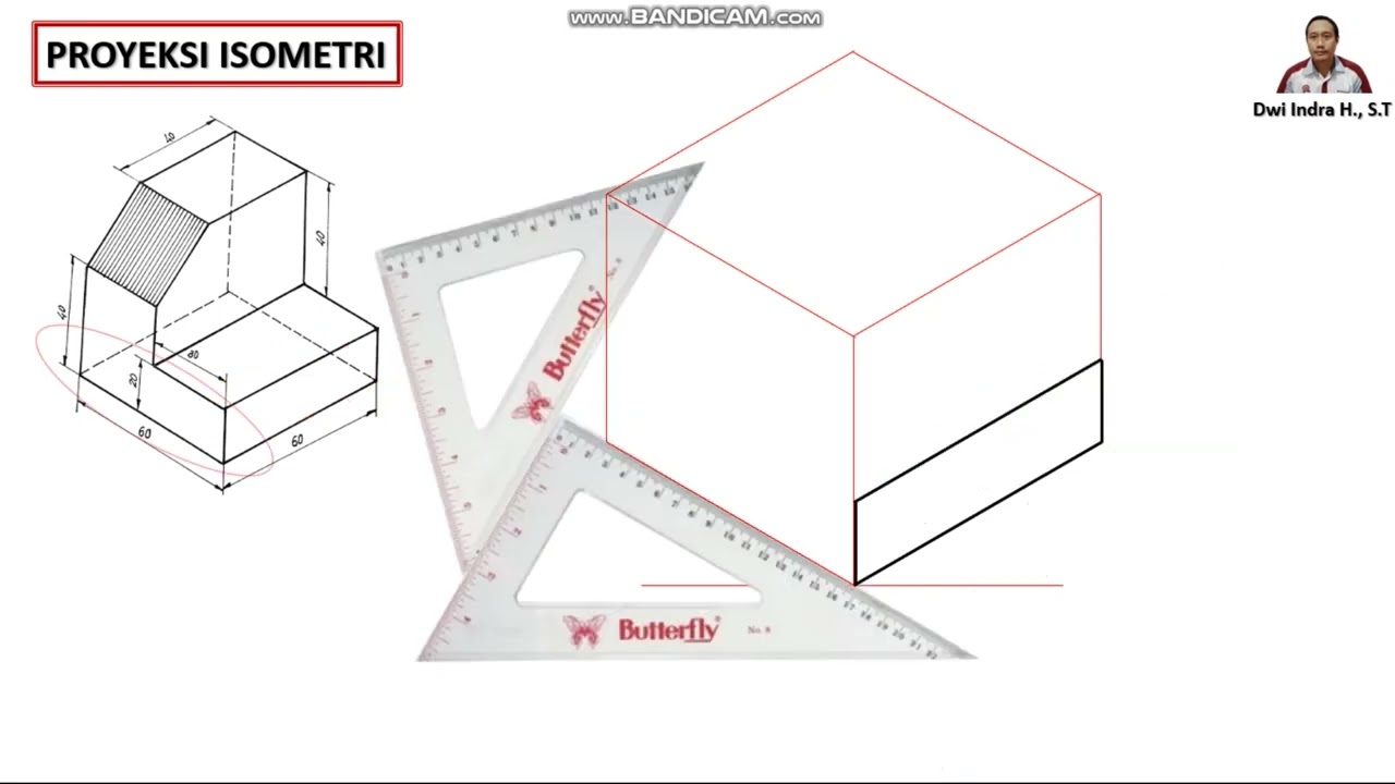 Tutorial Menggambar Proyeksi Isometri dengan Sepasang Penggaris Segitiga