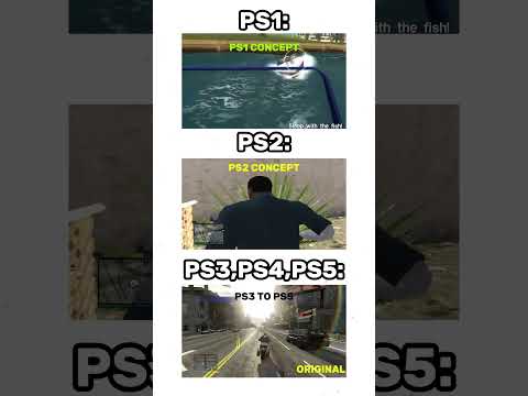 GTA 5 GAMEPLAY IN PS1,PS2,PS3,PS4,PS5 CONSOLES #gta #playstation #shorts #gta5
