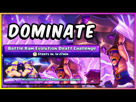 BATTLE RAM EVOLUTION DRAFT CHALLENGE in CLASH ROYALE!