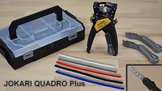 Jokari Quadro Plus - schneiden, abisolieren, verdrillen und Aderendhülsen crimpen mit einem Werkzeug