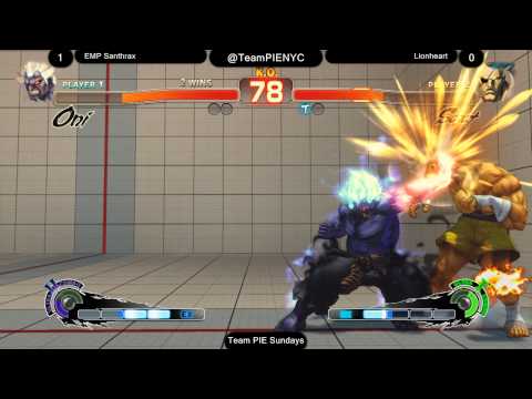 SSF4AE @ Team PIE Sundays 2/2014 - EMP Santhrax (Oni) vs Lionheart (Sagat)