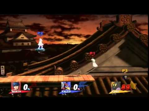 Marth (ProfZ) v Falco (papersak) v Kirby (picano)