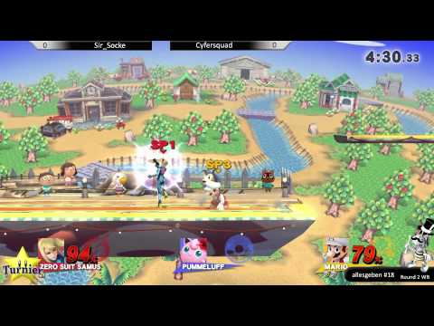 Team DG Smash Bros Wii U Sir_Socke vs Cyfersquad@ allesgeben#18 WB 206.05.2015