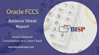 Oracle FCCS Balance Sheet Report | FCCS With Report Studio | FCCS Balance S