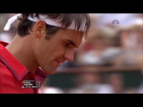 Federer vs Nadal French Open 2011 Amazing Point