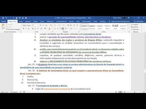 Lei 10991- Lei de Organização Básica da Brigada Militar - Prof. Kelsch