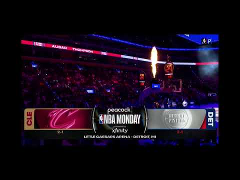 NBA Basketball on NBC Sports intro Cleveland at Detroit 