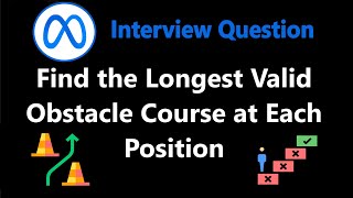 YouTube video 'Find the Longest Valid Obstacle Course at Each Position - Leetcode 1964 - Python'