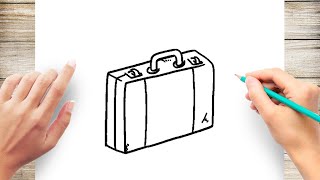 How To Draw Suitcase Step by Step