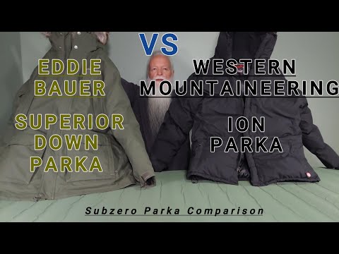 Eddie Bauer Superior Down Parka vs. Western Mountaineering Ion Parka Review and Comparison