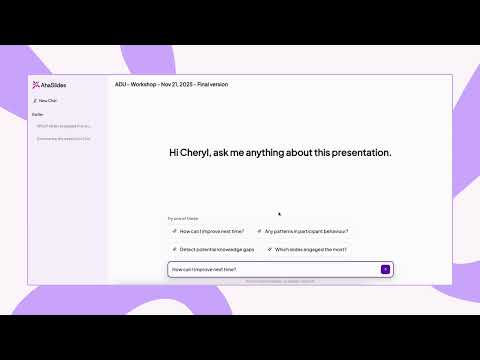 Turn audience responses into insights with AhaSlides AI