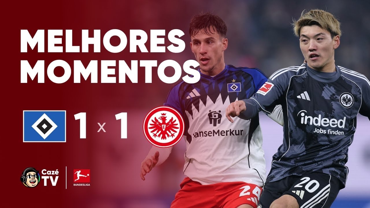 MELHORES MOMENTOS: HAMBURGO 1 X FRANKFURT | BUNDESLIGA 2025/2026 | 14ª RODADA