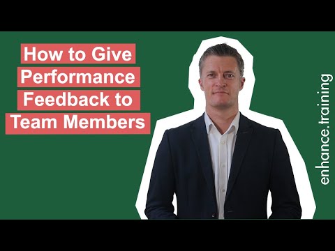 How to Give Performance Feedback to Team Members