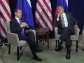 Горячая встреча Президентов РФ Медведева и US Обама 
