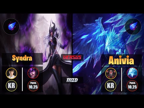 Faker SYNDRA (Mid) [Phase Rush] VS ANIVIA - Grandmaster KR Patch 10.25
