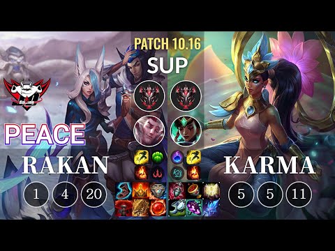 JDG Peace Rakan vs Karma Sup - KR Patch 10.16