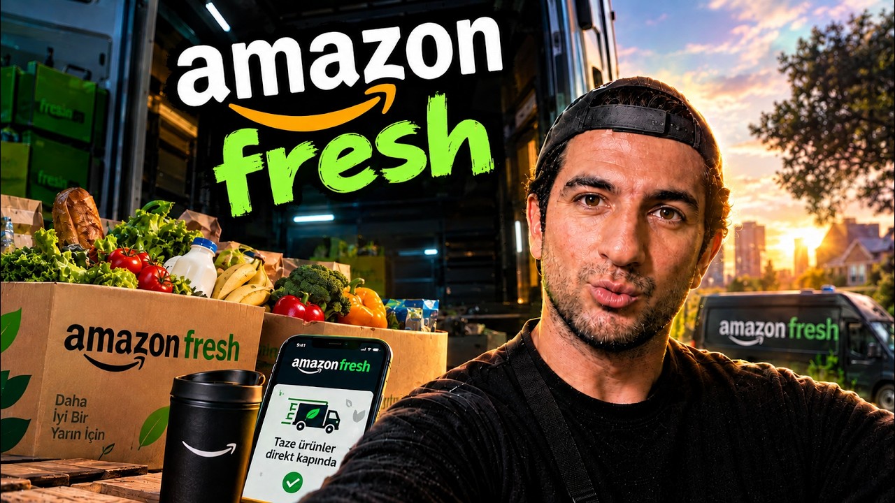 Amazon Flex'te Bu Sefer Kargo Değil, YEMEK TAŞIDIM! 🇺🇸 - Amerika'da Amazon Fresh