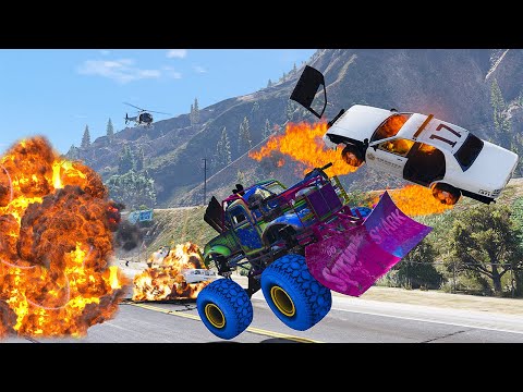 GTA 5 UNDISPUTED SASQUATCH CRASHES - SUPER CINEMATIC PICTURE WITH SLOW MO ep.26