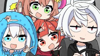 エニグマボス vs CLUB.3三人娘、仁義なき戦い【手描き切り抜き/にじさんじ/にじGTA/葛葉/本間ひまわり/アルス・アルマル/ラトナ・プティ】