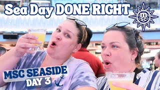 Day 3 At SEA On MSC Seaside | Full Review Of NON-STOP Food, Drinks, & Entertainment | Cruise With Us