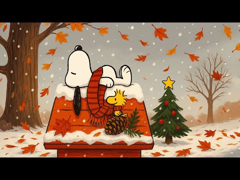 Cozy Transition to Winter with Snoopy Jazz ✨ Peaceful Holiday Vibes & Christmas Ambience