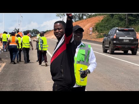 Great Ampong visited his hometown Twifo Praso and Praises Nana Addo for their new Bridge