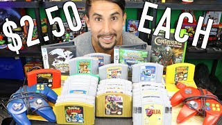 How I got ALL these GAMES for $2.50 EACH - CRAZY N64 bundle - Behind the Find