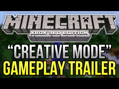 Minecraft (Xbox 360) - 1.8.2 Update "Creative Mode" GAMEPLAY TRAILER Analysis + SCREENSHOTS