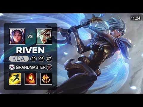 Riven Top vs Irelia - KR Grandmaster - PreSeason 12 Patch 11.24