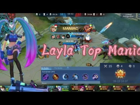 Layla best build 2021|Layla Gameplay Maniac By MLBB