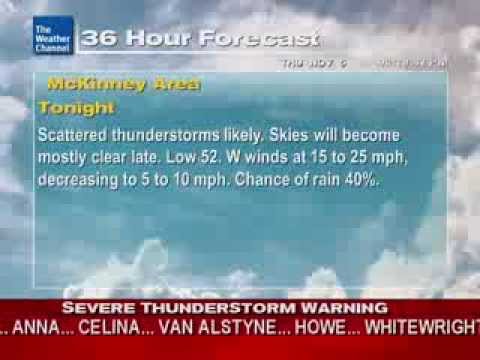 (Old) Custom WeatherStar XL: McKinney, TX - 11/05/2015