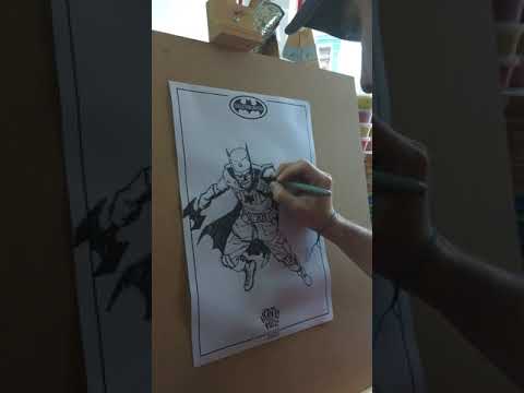 Emiliano Urich vs Víctor Serra. Duelo de Dibujantes Batman Day 2018.