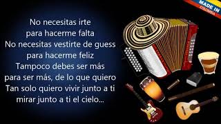 Te necesito aqui con migo - Los chiches del vallenato  (Letra) 1080p Full HD