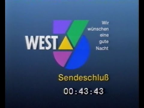 West3 28.11.1991 - Nachrichten, Programmtafeln und Sendeschluss sowie Testbild