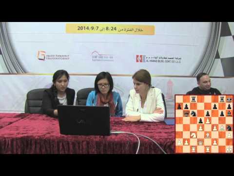 Round 1: Muminova (UZB) 0-1 Hou Yifan (CHN)