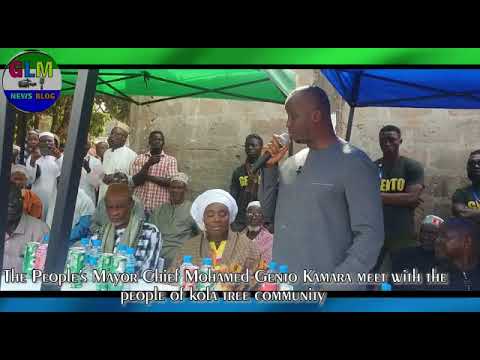 Chief Mohamed Gento Kamara meet with kola tree community people