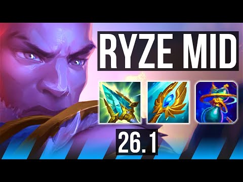 RYZE vs TALON (MID) | 9k gold comeback | KR Grandmaster | 26.1