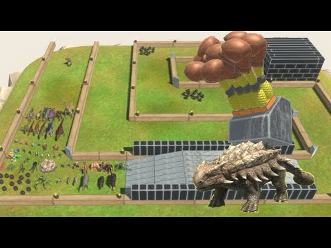 Run Away From Boxing Gloves Ankylosaurus Animal Revolt Battle Simulator