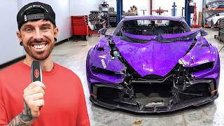 ATTEMPTING TO START THE WRECKED BUGATTI CHIRON PUR SPORT