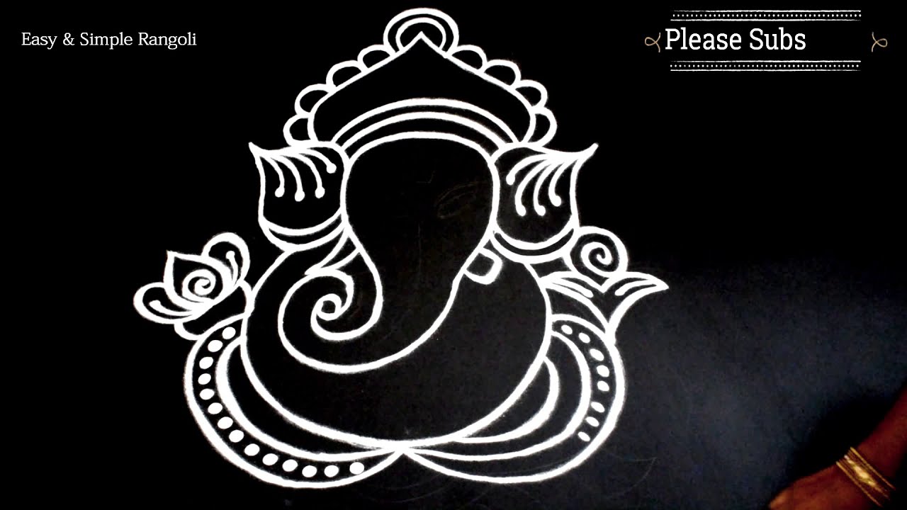 vinayagar rangoli kolam design by easy and simple rangoli