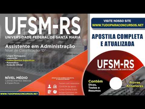 Apostila UFSM-RS - Assistente em Administração D 2015 (Impressa)
