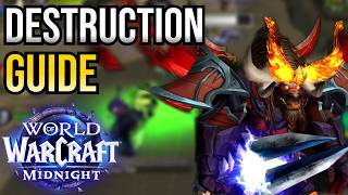 MIDNIGHT 12.0 DESTRUCTION WARLOCK GUIDE FOR PVP Talents,Rotation,Gear,Stats,Gameplay Review & more