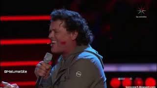 Maluma y Carlos Vives cantando Volví a Nacer - La Voz México