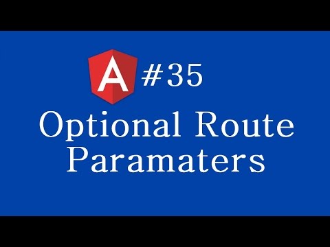 Angular 2 Tutorial 35 Optional Route Parameters